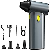 Sestin Compressed Air Duster, 130000RPM Brushless Motor, Super Power Air Duster Electric, Aluminum Alloy Body, Dust Blower with Fast Charging for Car, Computer, Keyboard, Outdoors and House