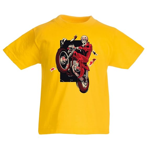 lepni.me Kinder Jungen/Mädchen T-Shirt Motorradbekleidung - Motorradfahrer T-Shirt, Motorradzubehör - Vintage/Retro Design (B