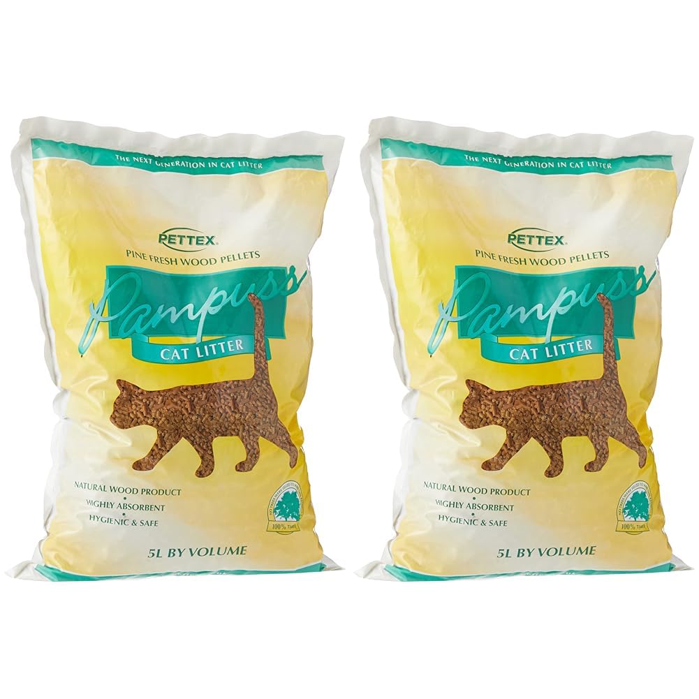 Pettex Pampuss Woodbase Cat Litter, 5 Liter (Pack of 2) — image 1