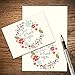 Jofanza Thank You Cards Greeting Card 30pcs Set Assorted with 5 Wreath Designs 30 White Adhesive Envelope (White)