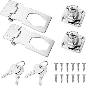 SUI-lim - 2 trampas de seguridad con cerradura, 64 mm, perno de puerta