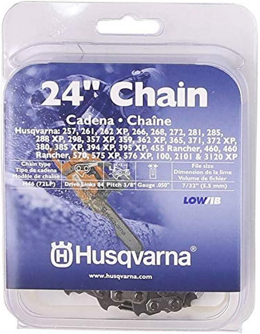 Husqvarna Chainsaw Chain 24Inch .050 Gauge 3/8 Pitch Low