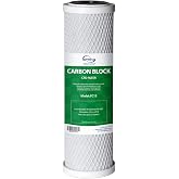 iSpring FC15 CTO Carbon Block Water Filter for Under Sink Filtration System | 5 Micron, Replacement for Under Sink Reverse Osmosis Systems RCC7AK, Reduces Chlorine, Bad Odor, 10" x 2.5", 10000 Gallons