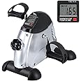 Mini Exercise Bike, himaly Under Desk Bike Pedal Exerciser Portable Foot Cycle Arm & Leg Peddler Machine with LCD Screen Displays