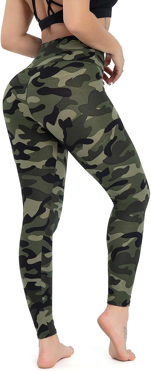 Gayhay High Waisted Leggings for Women - Soft Opaque Slim Tummy Control Printed Pants for Running Cycling Yoga: Clothing