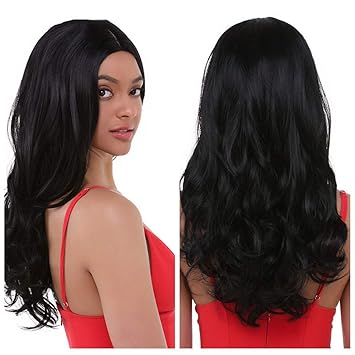 Amazon Com Long Synthetic Body Wave Wigs For Black White Women
