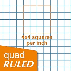KAISA Graph Paper Filler Paper, 8"x10.5" 4x4