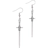 Sacina Gothic Goth Sword Earrings, Dagger Knife Earrings, Halloween Christmas New Year Jewelry Gift For Women, Men