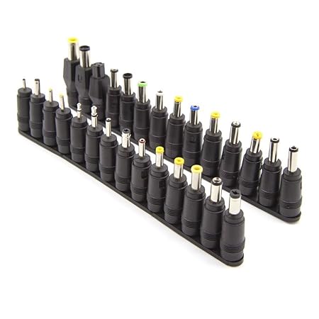 Vakki 28 Stück x Universal Netzteil Adapter 5.5x2.1mm AC DC Stecker Set für Laptops und Notebooks