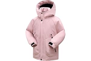 Waterproof Ski Jacket Insulated Winter Coat for Snowboarding Outdoor Activities Windproof Raincoat with Hood for Boys Girls