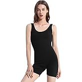 Spoxiyue Women's Ballet Tank Leotards Scoop Neck Workout Jumpsuit Yoga Bodycon One Piece Tank Top Leggings Romper