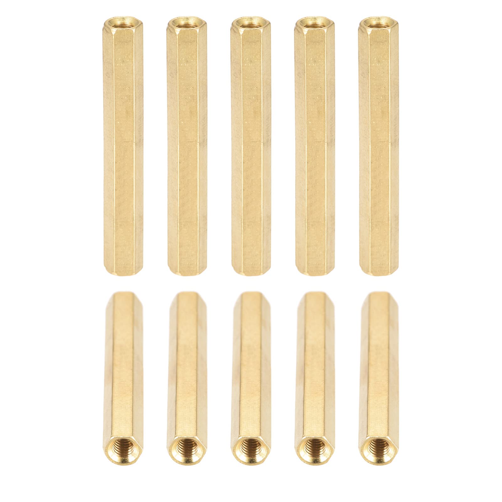 DTGN M4x50mm(DXL) - Hex Standoff Spacer Nuts -10Pack- Good for Electronic Machine - Female Brass Coupling Screws