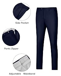 Mens Suit Slim Fit Set 2 Piece Solid Formal Wedding