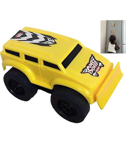 Pull-Back Wall Climbing Toy Car - Inertial Anti-Gravity Car For Kids, Yellow (Magical Climbing Vehicle) - View #4