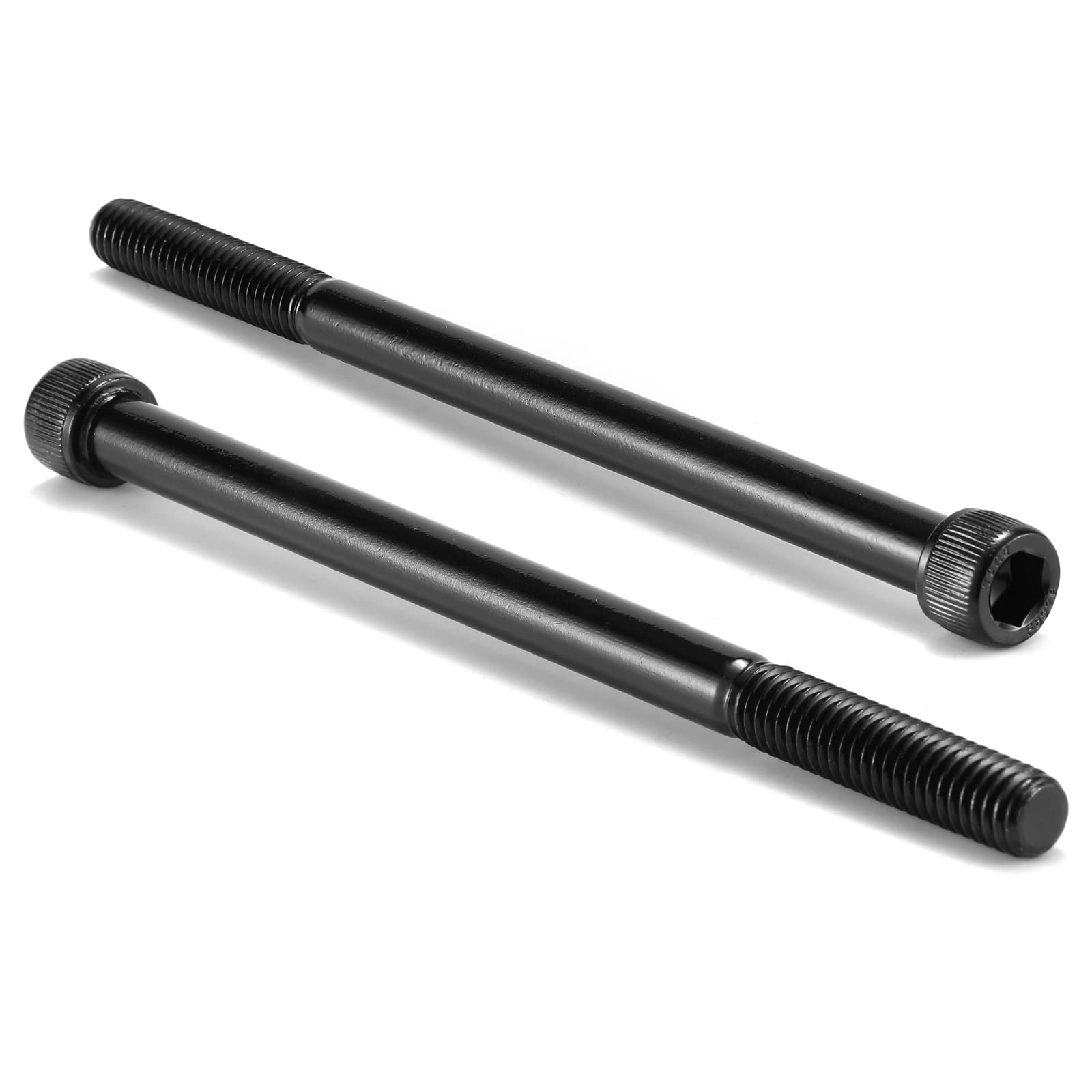 Photo 1 of 1/4-20 x 6 Socket Head Cap Screws Bolts, 10Pcs 304 Stainless Steel 18-8, Allen Socket Hex Drive, Partially Threaded, Black Oxide by SG TZH(with Hex Spanner)