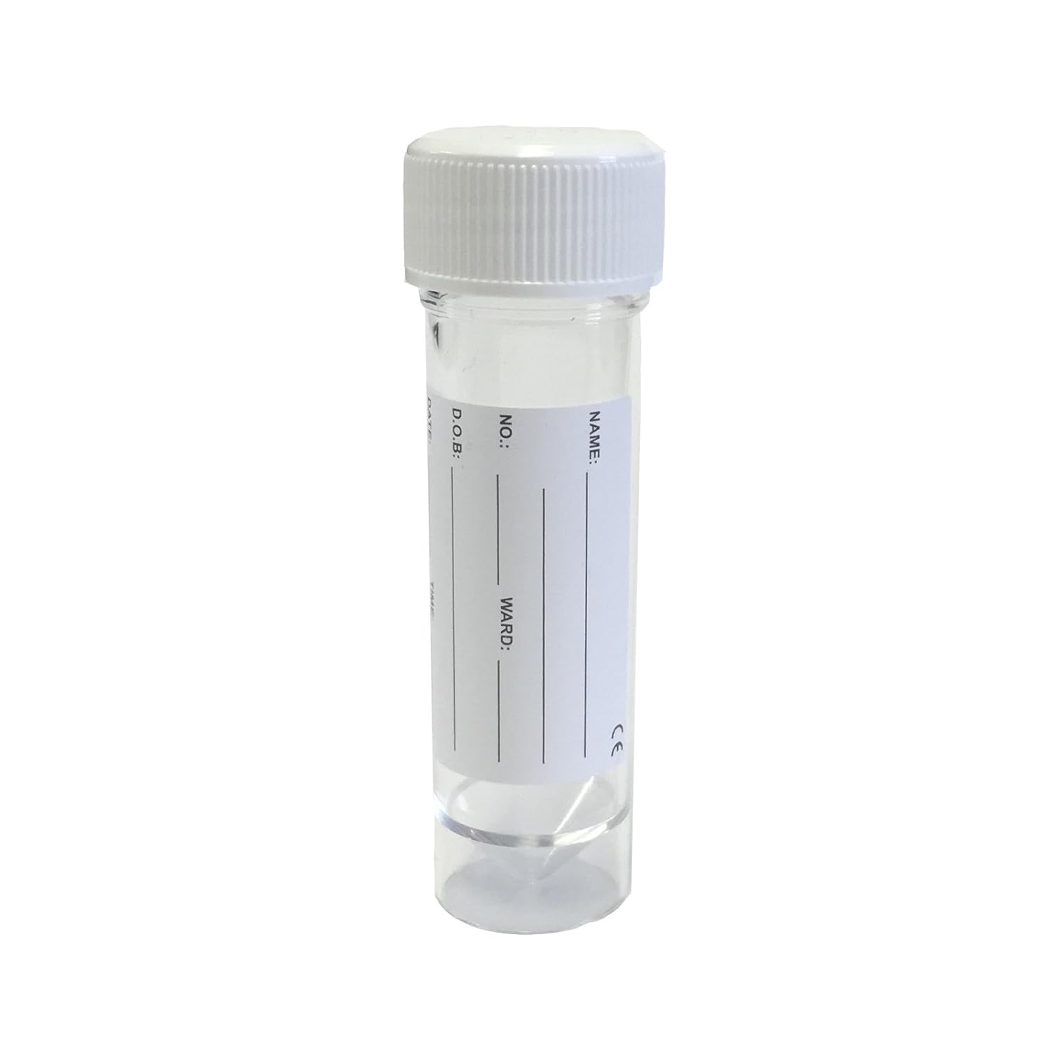 6 X QUALICARE WHITE LID LABELLED 30ML SPECIMEN UNIVERSAL SAMPLE CLEAR