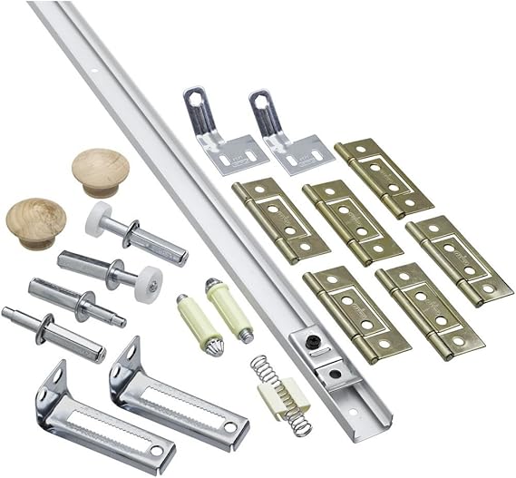 National Hardware 391D 60" Folding Door Hardware Set in White, Screen