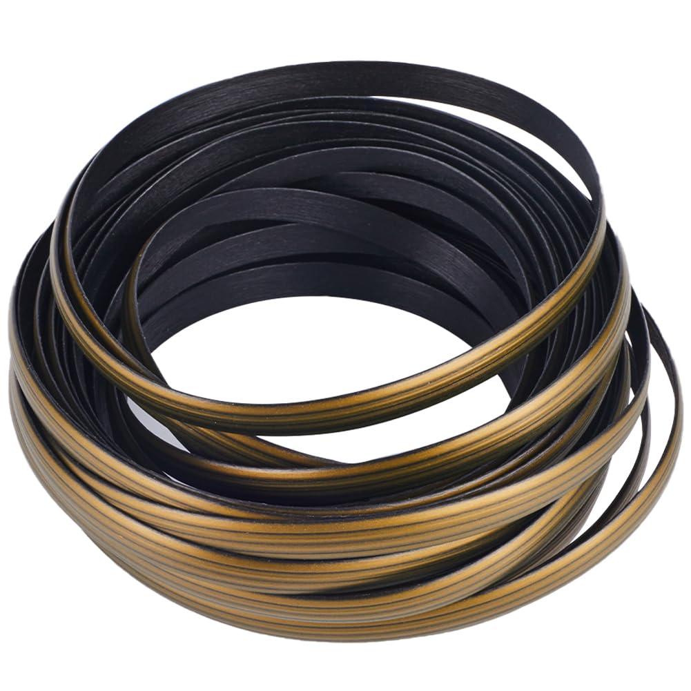 GORGECRAFT Gold Rattan Repair Kit 10m Wicker Repair Material Plastic Rattan Wicker Roll Waterproof Rattan Fix Material for Garden Patio Furniture And Rattan Chair Sofa Storage Basket