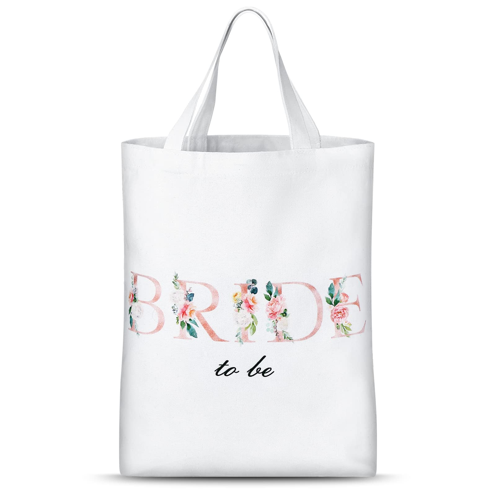 Weewooday Bride to Be Tote Bag Bride Gift Bag for Hen Party White Goody Tote Bridal Gifts for Girls Women Wedding Bridal Party Shower