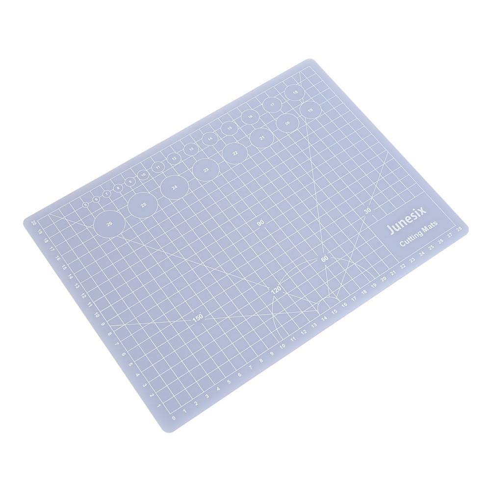 Cutting Mat with A5/A4/A3 PVC Double Side Quilting Grid Lines Cutting Pad Board for DIY Manual Craft Leather Tool(A4) Handcraft Tools
