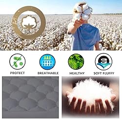 JURLYNE Mattress Pad Queen Size, Quilted Fitted