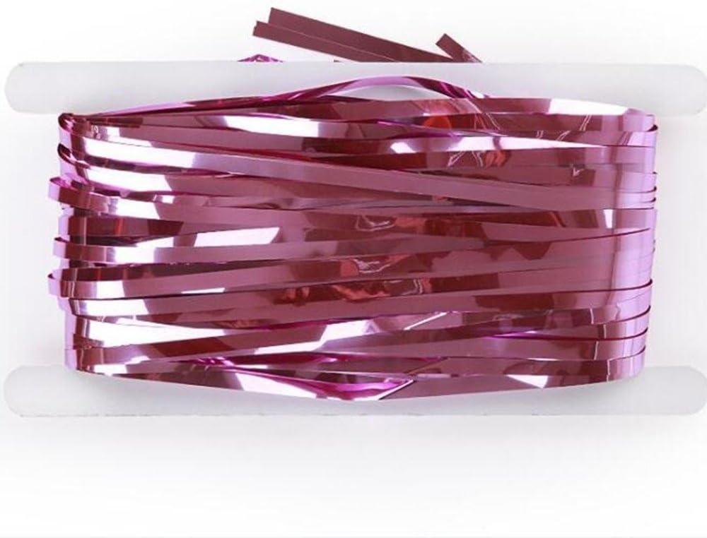 FECEDY 2pcs 3ft x 8.3ft Light Pink Metallic Tinsel Foil Fringe Curtains Photo Booth Props for Birthday Wedding Engagement Bridal Shower Baby Shower Bachelorette Holiday Celebration Party Decorations: Toys & Games