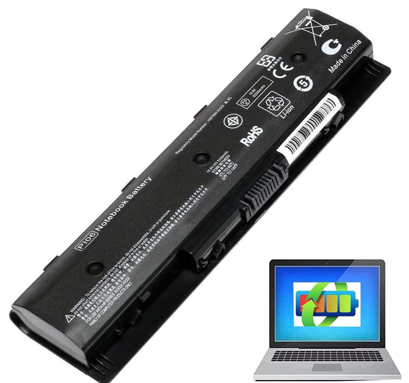 P106 Pl06 P109 710416-001 710417-001 Notebook Battery for HP Envy,Envy TouchSmart,Pavilion,Pavilion TouchSmart 14 15 17 Series Laptop Battery Hstnn-Lb4N Hstnn-Lb40 Hstnn-Yb4N -12 Months Warrany