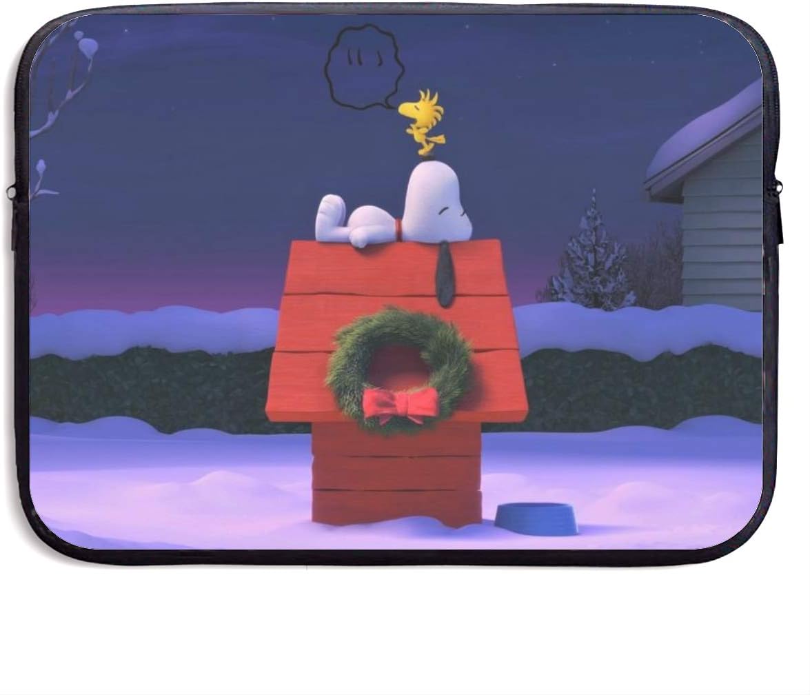 Christmas Cartoon Snoopy Laptop Sleeve Bag Tablet Briefcase