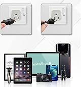 SHUOMAO 3-Pack US to UK Plug Adapter, 2/3 Pin USA to 3 Pin UK Converter, White view 7