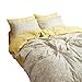 VM VOUGEMARKET Yellow Duvet Cover Set Queen,Plaid Duvet Cover with 2 Pillow Shams - Hotel Quality 100% Cotton - Luxurious, Comfortable, Breathable (Queen,Rio)