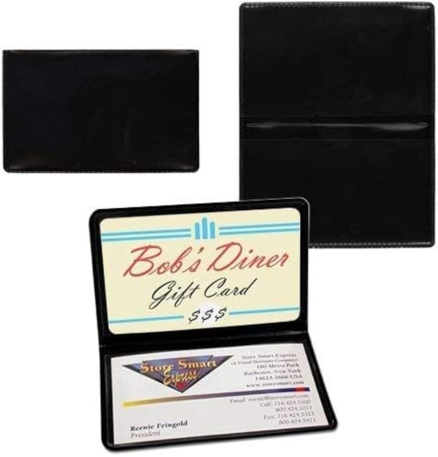 Photo 1 of StoreSMART - Folding Business Card Holders - Pack of 1 - Polypropylene Plastic (RPP2915-BK-1) BLACK - (SINGLE PACK)