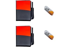 Fantperful Soccer Referee-Coach Football Yellow-Red Card-Whistle - Ref Reffing Equipment Penalty Wallet Set Kit Gear Packs (C