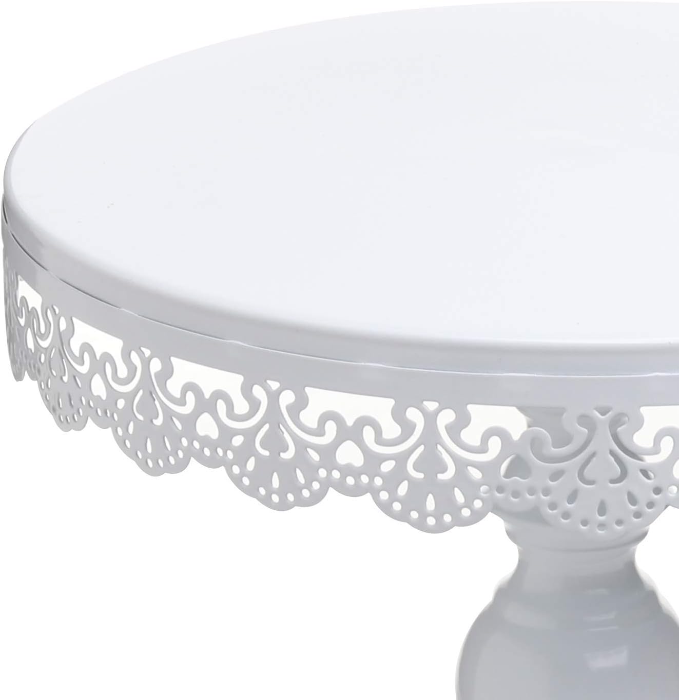 LIFESTIVAL 5 Pack Cake Stands Set White Metal Cupcake Holder Dessert Display Plate Decor Serving Platter for Party Wedding Birthday Baby Shower Celebration Home Decoration: Kitchen & Dining
