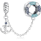 Doyafer Ocean Ship Anchor Safety Chain 925 Sterling Silver Bracelets For Women Charms Birthday Gift for Family Friends