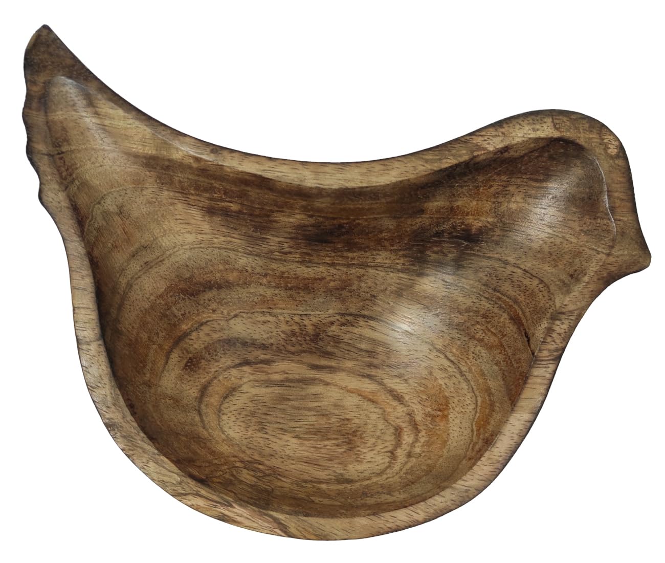 Purpledip Wooden Serving Tray/Platter 'Sparrow On My Table': Small Plate for Snacks, Cookies, Fruits Or Aftermints (11291)