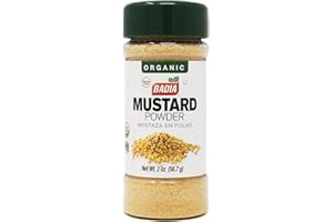 Badia Organic Mustard Powder, 2 oz – Bold and Zesty Flavor for Cooking Sauces, Marinades, & Dressings