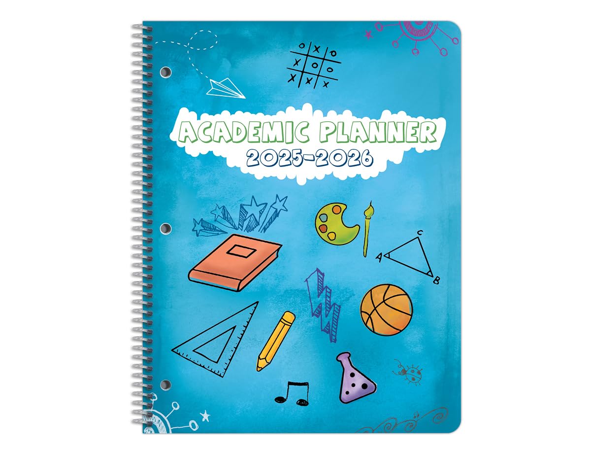 Photo 1 of Dated Elementary Student Planner 2025-2026 Academic School Year, Large (8.5" by 11") Matrix Style Datebook with Create Cover
