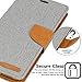 GOOSPERY Canvas Wallet for Apple iPhone Xs Case (2018) iPhone X Case (2017) Denim Stand Flip Cover (Gray)