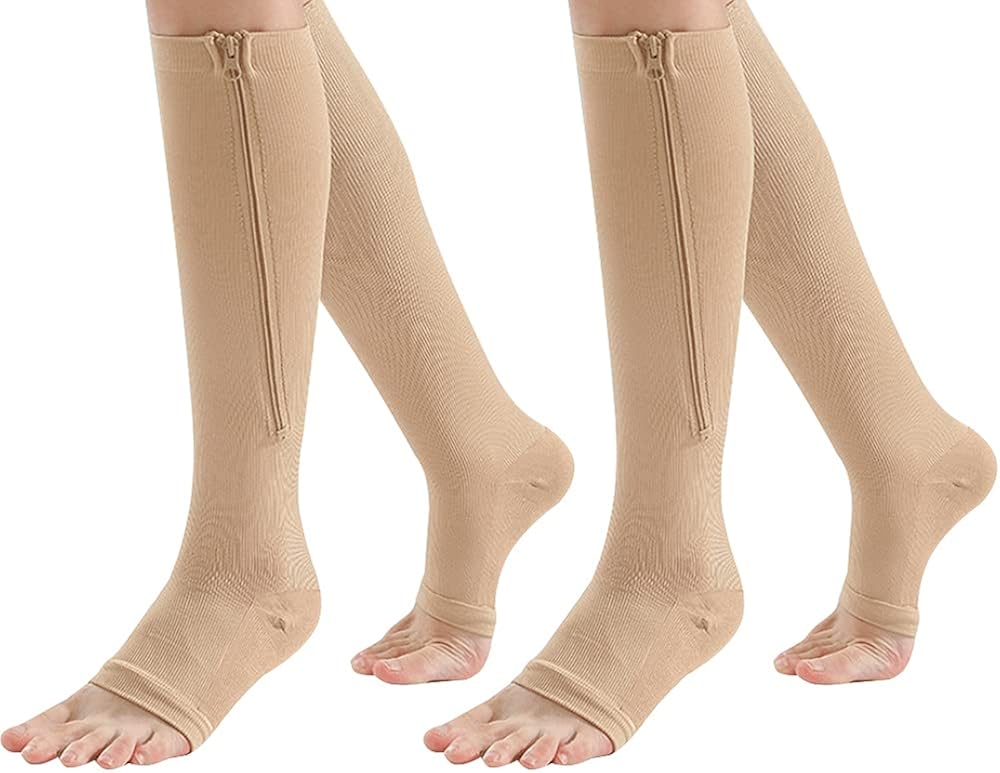 Compression Socks (2 Pairs) New Compression Zip Sox Socks Stretchy