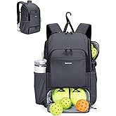 sportsnew Pickleball Bag Large Sports Pickleball Backpack with Shoe Compartment for Men Women, Patent Pending