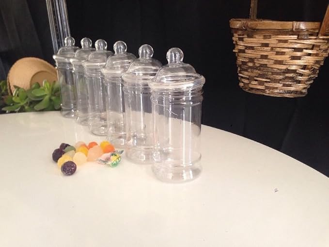15 x 500ML Plastic Victorian/Retro Empty Sweet Jars (15 x 500ML