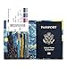 Fintie Passport Holder, Slim Travel Wallet RFID Blocking Card Case Cover Passport Cover Protector Essentials with Credit Card Slots for Women/Men, Starry Night