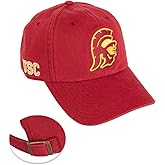 Desert Cactus USC Baseball Hat University of Southern California Trojans Brimmed Embroidered Hats Cap Adjustable Cloth Strap Adult (Style C1) Red
