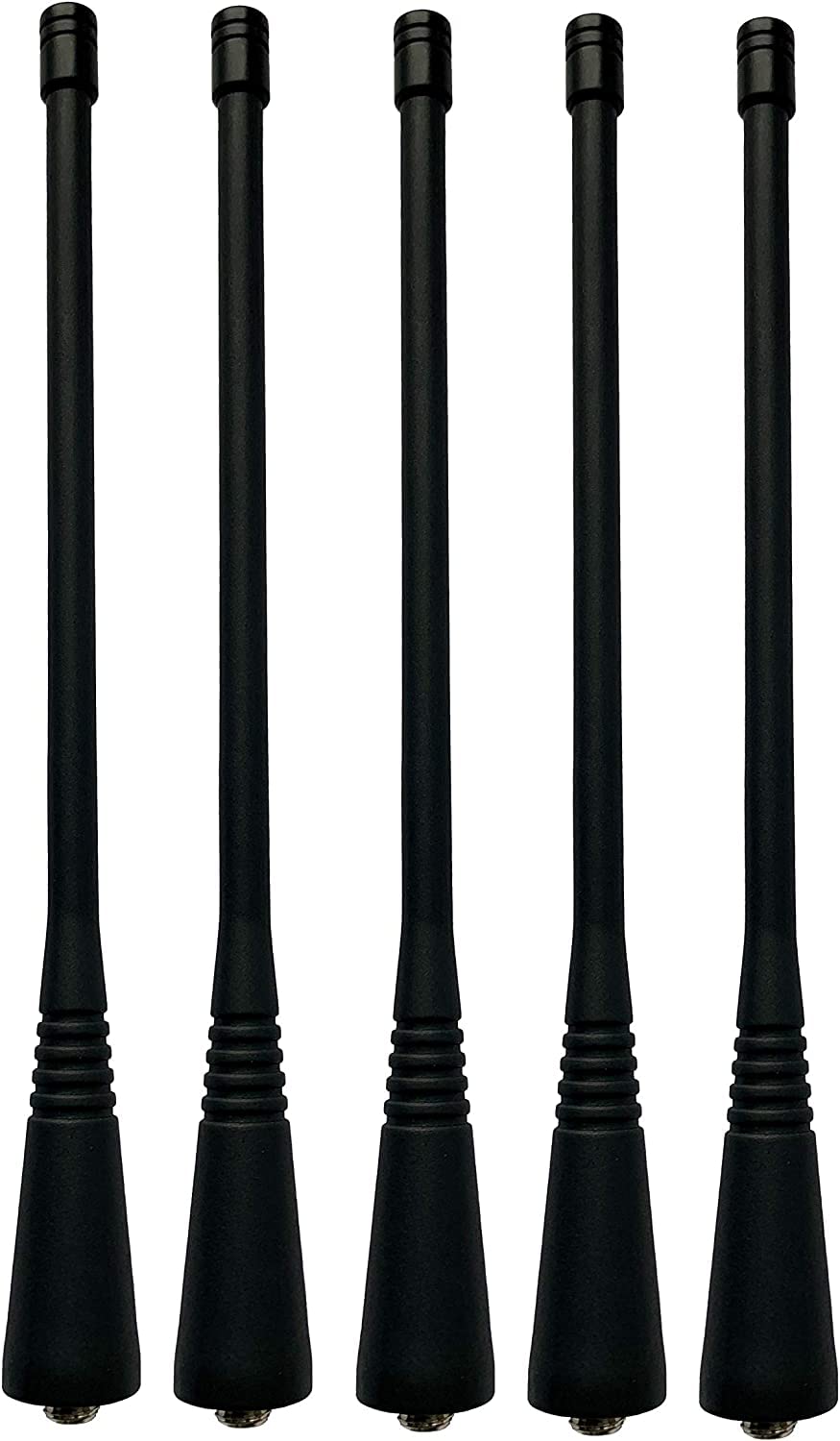 UHF 403-520MHz Whip Antenna PMAE4016 for CP040 CP185 CP200 CP200D CP200XLS GP300 EX500 EX600CT250 PR400 HT750 HT1250 Portable Two-Way Radio (Pack of 5)