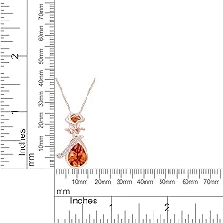 AFFY White CZ & Simulated Citrine Bezel Setting
