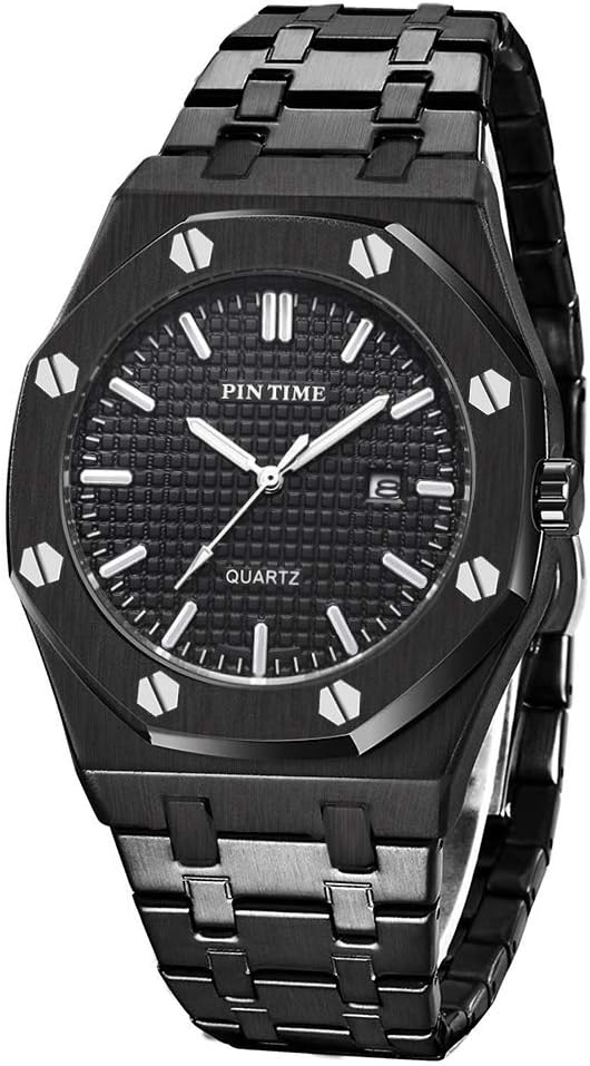 Men's Luxury Business Watch Fashion Casual Minimalist Gift Wrist Watch Analog Date Stainless Steel(Gold&Silver&Black)