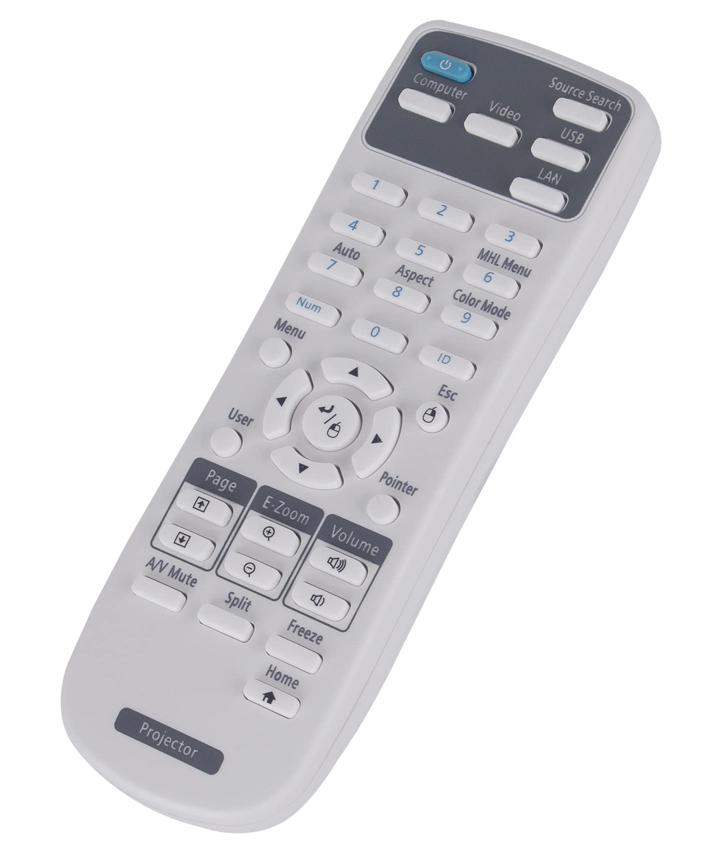 Replacement Remote Suit for Epson Projector EH-TW650 PowerLite 107 108 109W 970 980W 990U EX3240 EX5240 EX5250 Pro EX7240 Pro EX9200 Pro VS240 VS340 VS345 EB-X41 EB-X450 EB-X500KG EB-X550KG EH-TW610