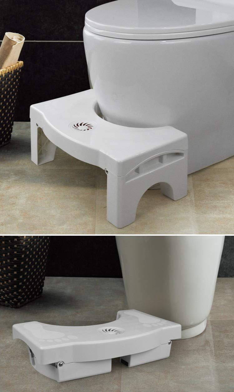 Toilet Steps Squatting Stool Foldable Toilet Stool Convenient and Compact for Bathroom Home (1PCS): Health & Personal Care