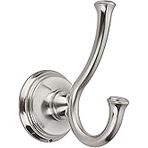 TUNNY Towel Hook Bathroom-2 Pack Brushed Nickel Double Robe/Towel Hook Wall Mounted Hook for Bathroom Bedroom Kitchen