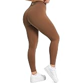 TomTiger Women's Yoga Leggings No Front Seam Workout Pants 7/8 Length 25" | Breathable Laser-Hole，2 V-shaped Back Lines，High Waist，Tummy Control，Booty Lifting，Buttery Soft，Gym，Running，Pilates